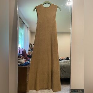 Zara Sleeveless Brown Maxi Dress
